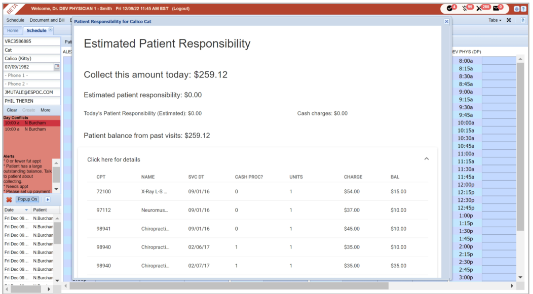 Clinicmind software screenshot