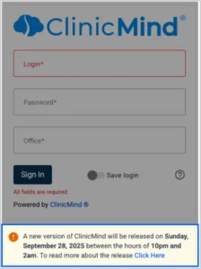 ClinicMind V49 feature update